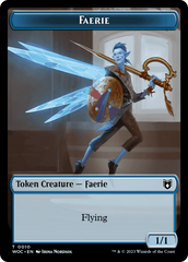 Faerie // Saproling Double-Sided Token [Wilds of Eldraine Commander Tokens] | Sanctuary Gaming