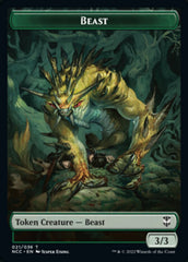Beast // Saproling Double-sided Token [Streets of New Capenna Commander Tokens] | Sanctuary Gaming