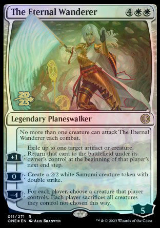 The Eternal Wanderer [Phyrexia: All Will Be One Prerelease Promos] | Sanctuary Gaming