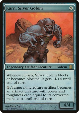Karn, Silver Golem (Commander's Arsenal) [Commander's Arsenal Oversized] | Sanctuary Gaming