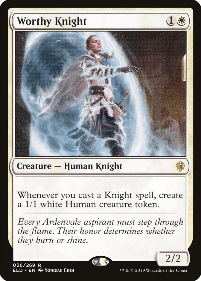 Worthy Knight (Promo Pack) [Throne of Eldraine Promos] | Sanctuary Gaming