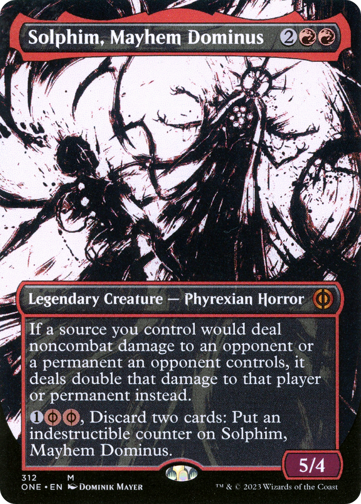 Solphim, Mayhem Dominus (Borderless Ichor) [Phyrexia: All Will Be One] | Sanctuary Gaming