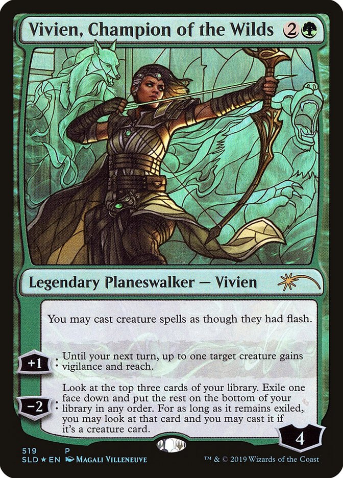 Vivien, Champion of the Wilds (Stained Glass) [Secret Lair Drop Promos] | Sanctuary Gaming