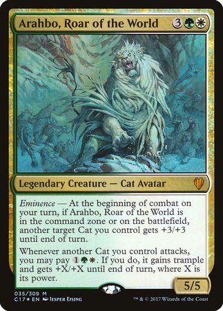 Arahbo, Roar of the World [Commander 2017] | Sanctuary Gaming