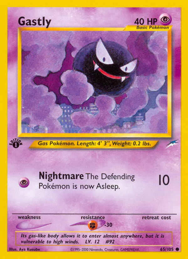 Gastly (65/105) [Neo Destiny 1st Edition] | Sanctuary Gaming