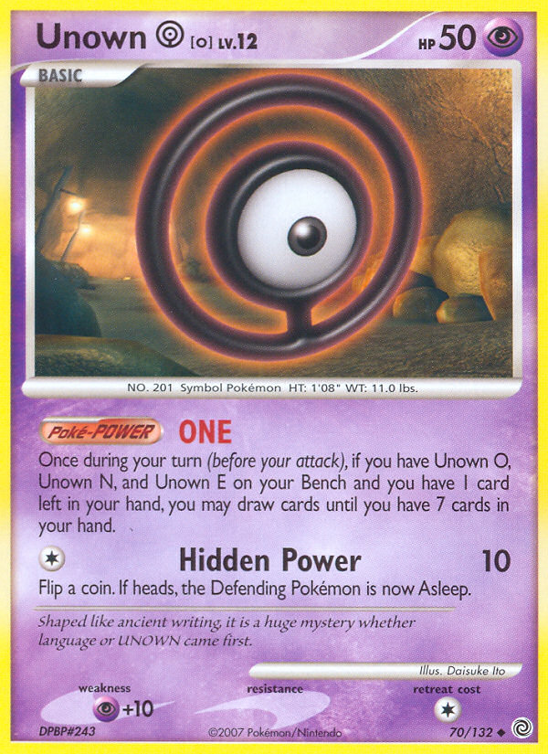 Unown O (70/132) [Diamond & Pearl: Secret Wonders] | Sanctuary Gaming