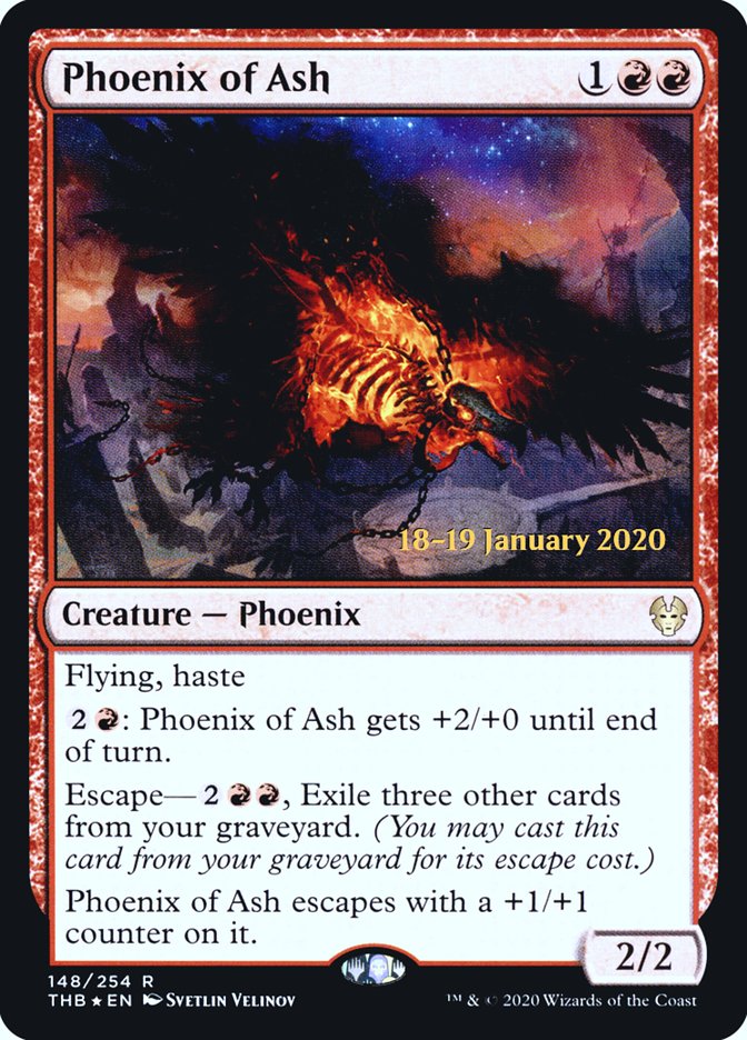 Phoenix of Ash [Theros Beyond Death Prerelease Promos] | Sanctuary Gaming