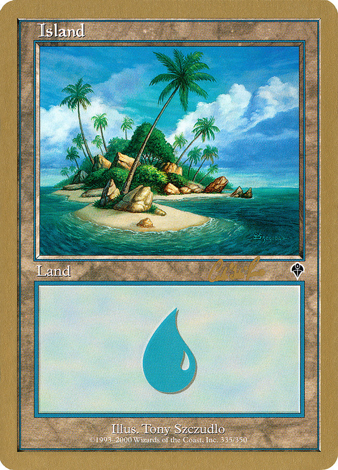 Island (cr335a) (Carlos Romao) [World Championship Decks 2002] | Sanctuary Gaming