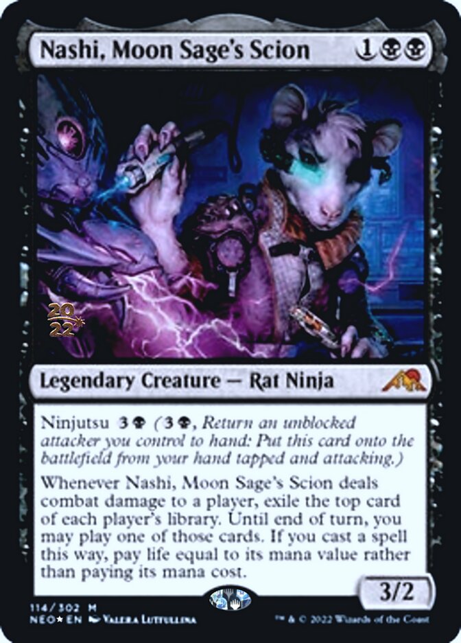 Nashi, Moon Sage's Scion [Kamigawa: Neon Dynasty Prerelease Promos] | Sanctuary Gaming