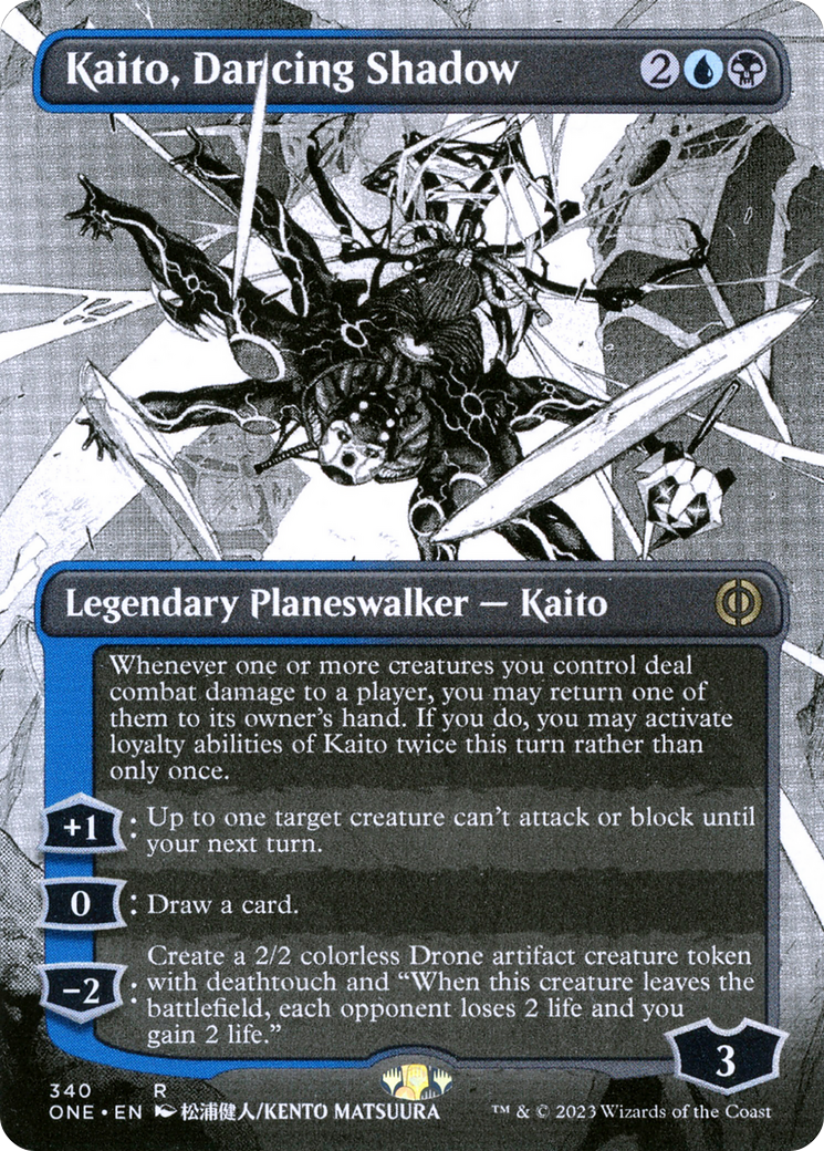 Kaito, Dancing Shadow (Borderless Manga) [Phyrexia: All Will Be One] | Sanctuary Gaming