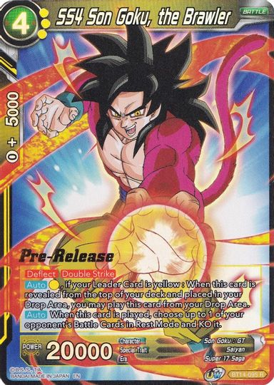 SS4 Son Goku, the Brawler (BT14-095) [Cross Spirits Prerelease Promos] | Sanctuary Gaming