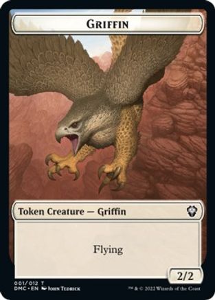 Zombie Knight // Griffin Double-sided Token [Dominaria United Commander Tokens] | Sanctuary Gaming