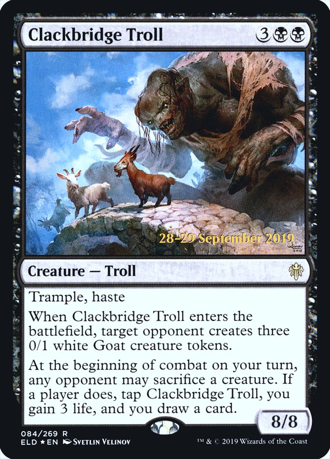 Clackbridge Troll  [Throne of Eldraine Prerelease Promos] | Sanctuary Gaming