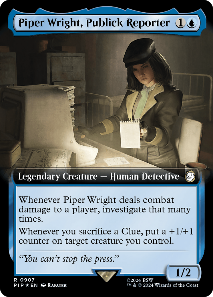 Piper Wright, Publick Reporter (Extended Art) (Surge Foil) [Fallout] | Sanctuary Gaming