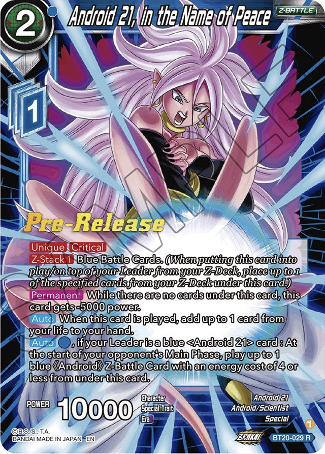 Android 21, in the Name of Peace (BT20-029) [Power Absorbed Prerelease Promos] | Sanctuary Gaming