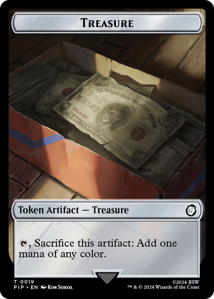 Treasure (0019) // Wasteland Survival Guide Double-Sided Token [Fallout Tokens] | Sanctuary Gaming