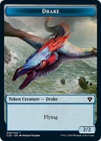 Drake // Insect (018) Double-sided Token [Commander 2020 Tokens] | Sanctuary Gaming