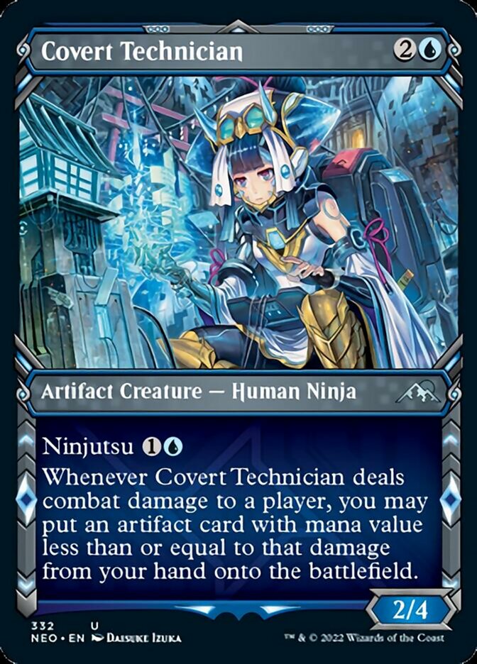 Covert Technician (Showcase Ninja) [Kamigawa: Neon Dynasty] | Sanctuary Gaming