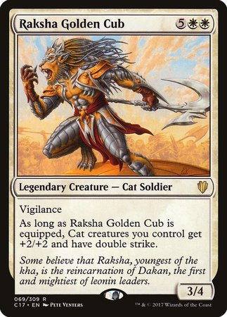 Raksha Golden Cub [Commander 2017] | Sanctuary Gaming