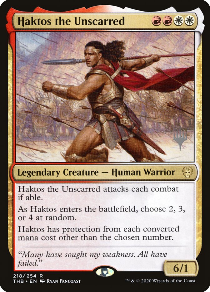Haktos the Unscarred (Promo Pack) [Theros Beyond Death Promos] | Sanctuary Gaming