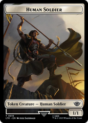 Human Soldier (0015) // Food (0023) Double-Sided Token (Surge Foil) [The Lord of the Rings: Tales of Middle-Earth Tokens] | Sanctuary Gaming