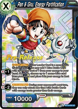 Pan & Giru, Energy Fortification (BT13-033) [Supreme Rivalry Prerelease Promos] | Sanctuary Gaming