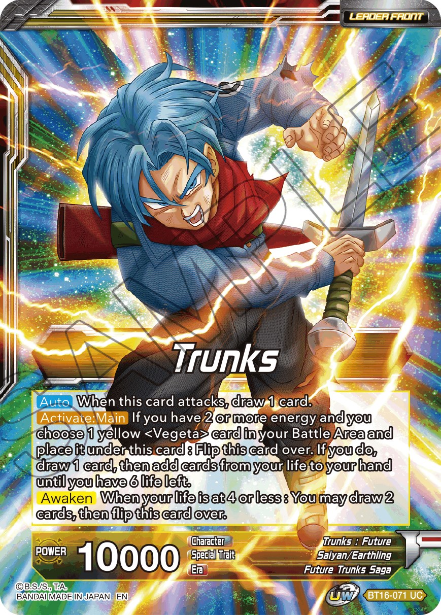 Trunks // SSB Vegeta & SS Trunks, Father-Son Onslaught (BT16-071) [Realm of the Gods Prerelease Promos] | Sanctuary Gaming