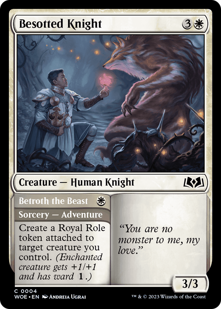 Besotted Knight // Betroth the Beast [Wilds of Eldraine] | Sanctuary Gaming