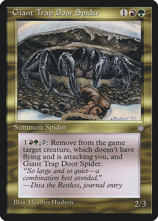 Giant Trap Door Spider [Ice Age] | Sanctuary Gaming