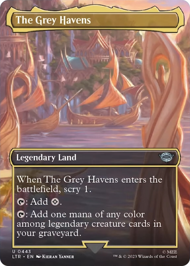 The Grey Havens (Borderless Alternate Art) [The Lord of the Rings: Tales of Middle-Earth] | Sanctuary Gaming