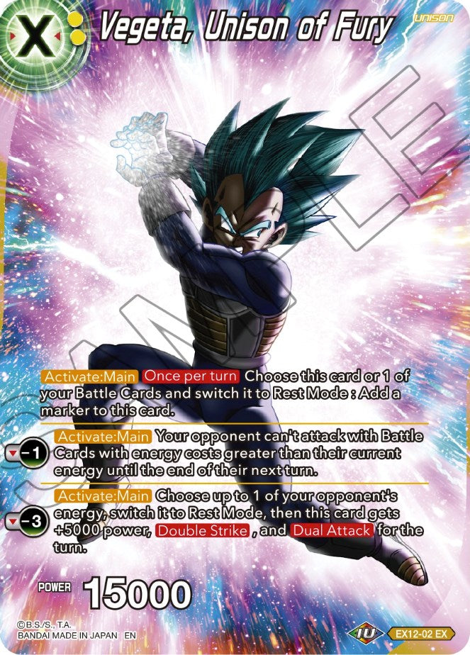 Vegeta, Unison of Fury (EX12-02) [Theme Selection: History of Vegeta] | Sanctuary Gaming