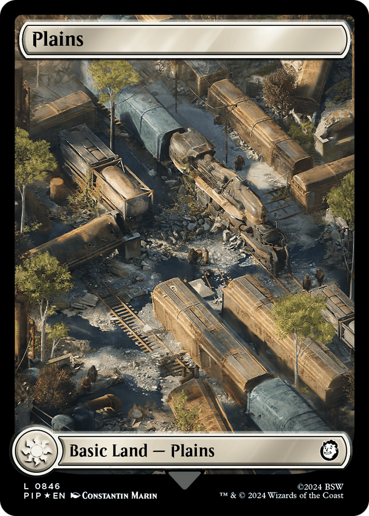 Plains (0846) (Surge Foil) [Fallout] | Sanctuary Gaming