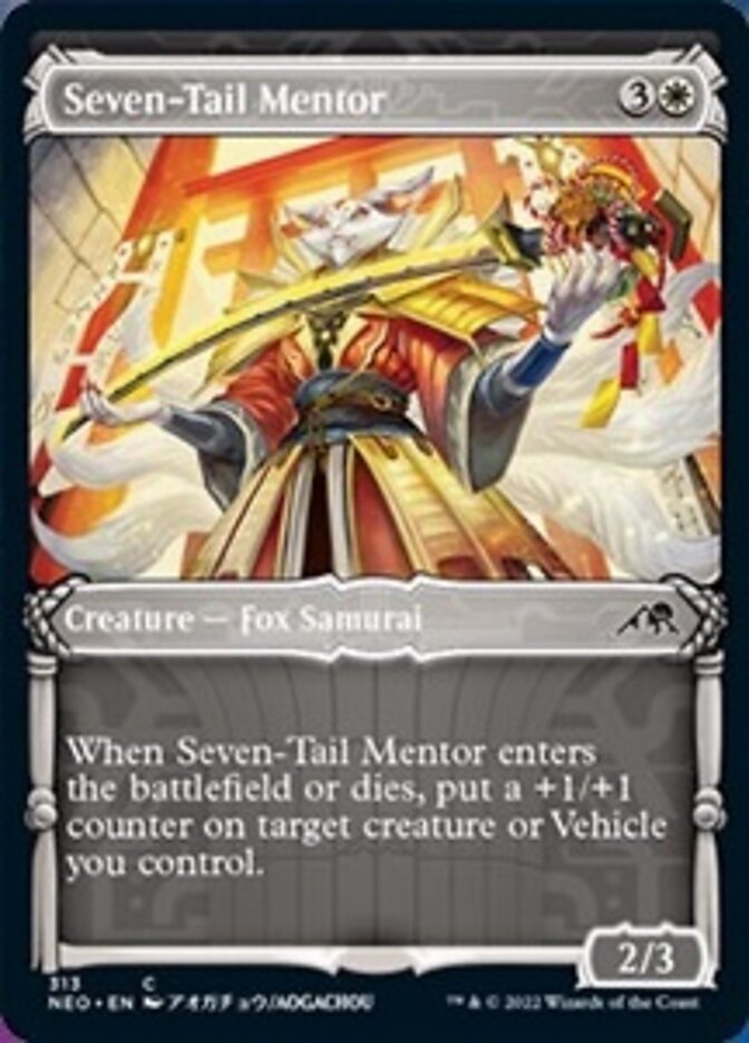 Seven-Tail Mentor (Showcase Samurai) [Kamigawa: Neon Dynasty] | Sanctuary Gaming