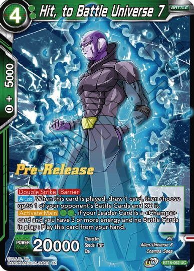 Hit, to Battle Universe 7 (BT16-062) [Realm of the Gods Prerelease Promos] | Sanctuary Gaming