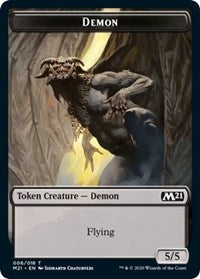 Demon // Zombie Double-sided Token [Core Set 2021 Tokens] | Sanctuary Gaming