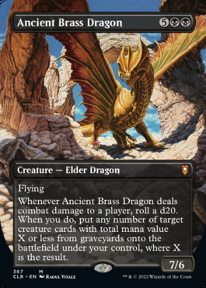 Ancient Brass Dragon (Borderless Alternate Art) [Commander Legends: Battle for Baldur's Gate] | Sanctuary Gaming