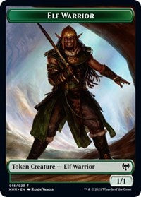 Elf Warrior // Zombie Berserker Double-sided Token [Kaldheim Tokens] | Sanctuary Gaming