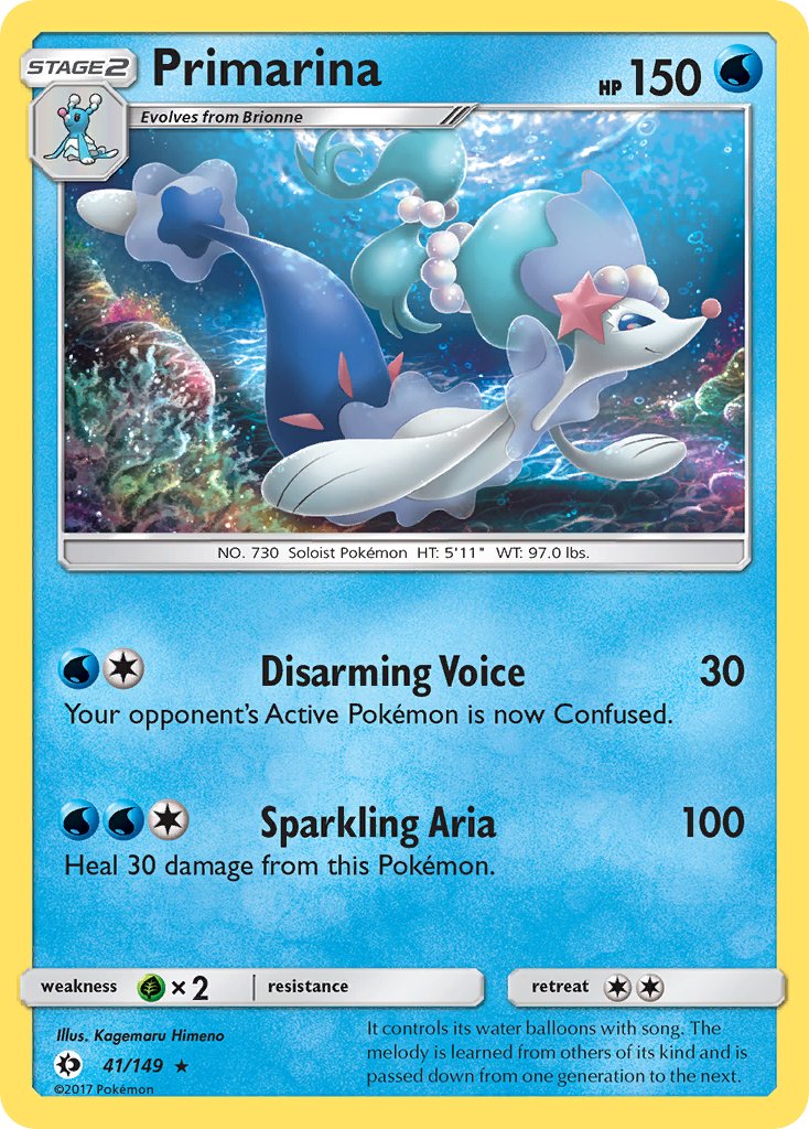 Primarina (41/149) (Theme Deck Exclusive) [Sun & Moon: Base Set] | Sanctuary Gaming