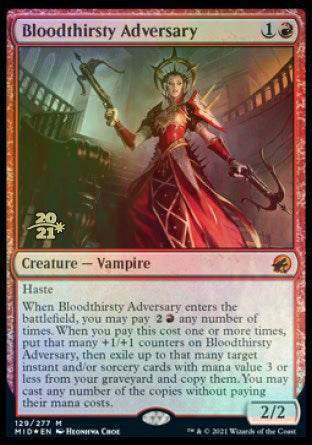 Bloodthirsty Adversary [Innistrad: Midnight Hunt Prerelease Promos] | Sanctuary Gaming