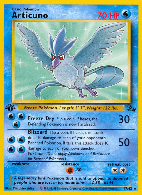 Articuno (17/62) [Fossil 1st Edition] | Sanctuary Gaming