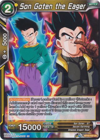 Son Goten the Eager (BT10-102) [Rise of the Unison Warrior 2nd Edition] | Sanctuary Gaming