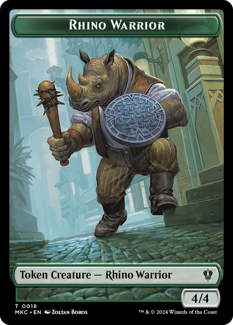 Thopter // Rhino Warrior Double-Sided Token [Murders at Karlov Manor Commander Tokens] | Sanctuary Gaming