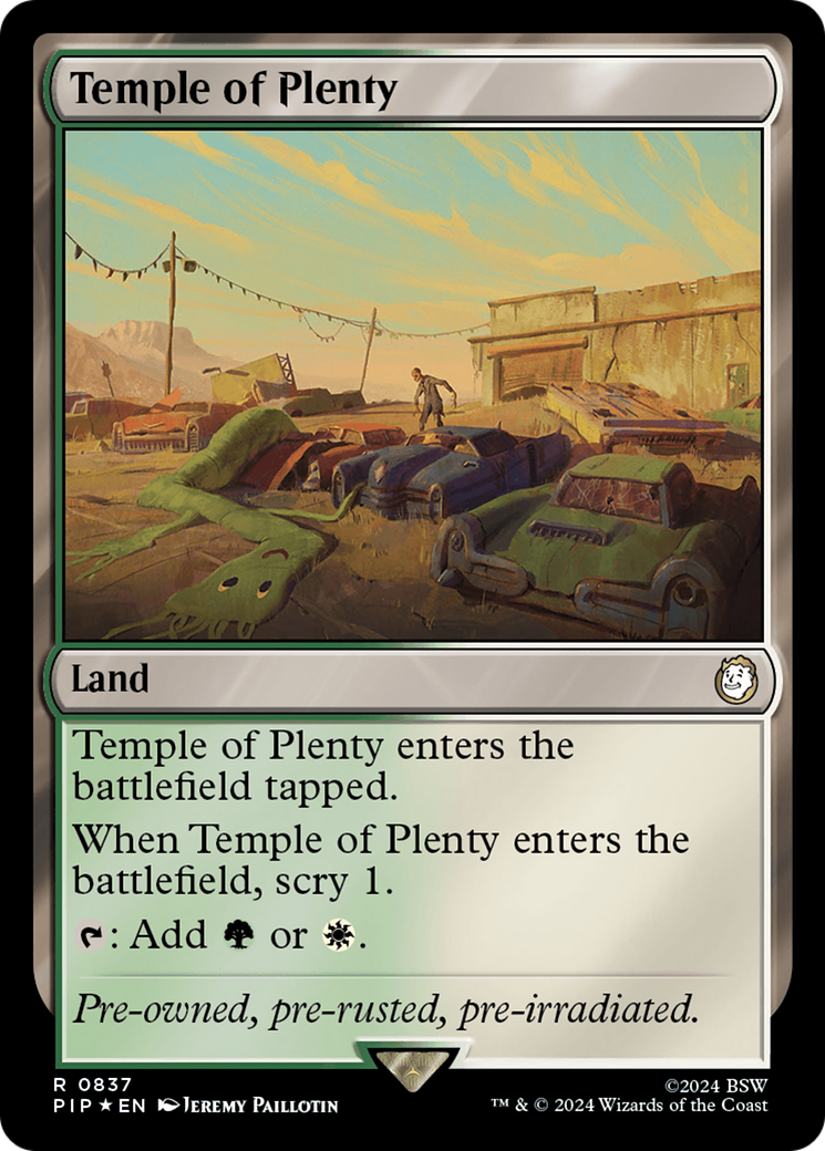 Temple of Plenty (Surge Foil) [Fallout] | Sanctuary Gaming