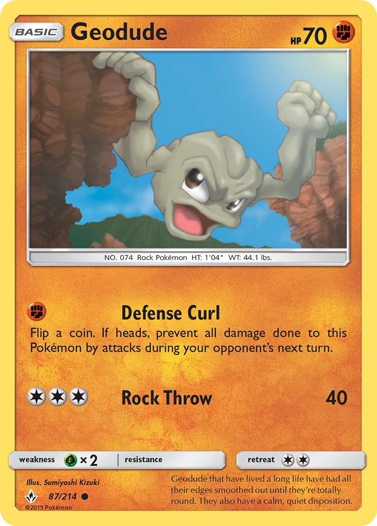 Geodude (87/214) [Sun & Moon: Unbroken Bonds] | Sanctuary Gaming