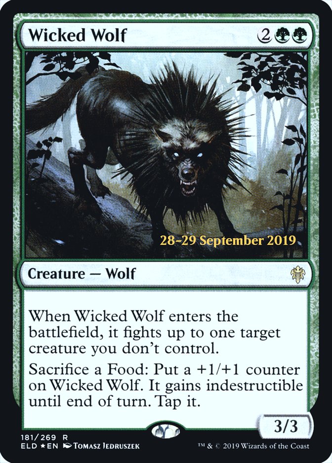 Wicked Wolf  [Throne of Eldraine Prerelease Promos] | Sanctuary Gaming