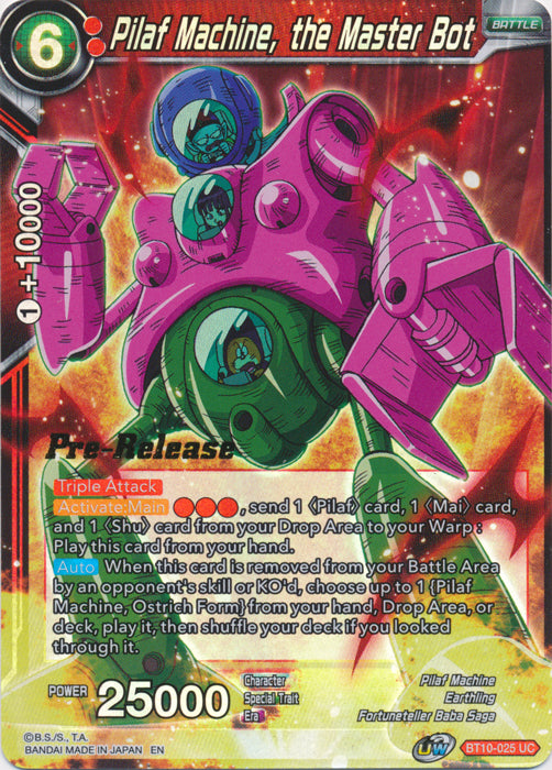 Pilaf Machine, the Master Bot (BT10-025) [Rise of the Unison Warrior Prerelease Promos] | Sanctuary Gaming