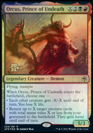 Orcus, Prince of Undeath [Dungeons & Dragons: Adventures in the Forgotten Realms Prerelease Promos] | Sanctuary Gaming