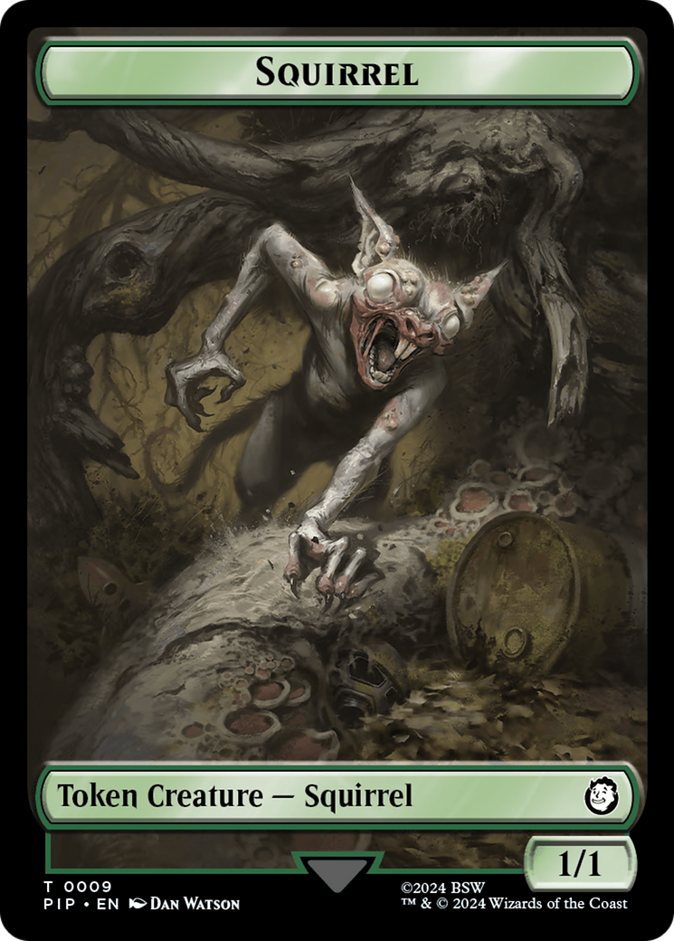 Radiation // Squirrel Double-Sided Token [Fallout Tokens] | Sanctuary Gaming