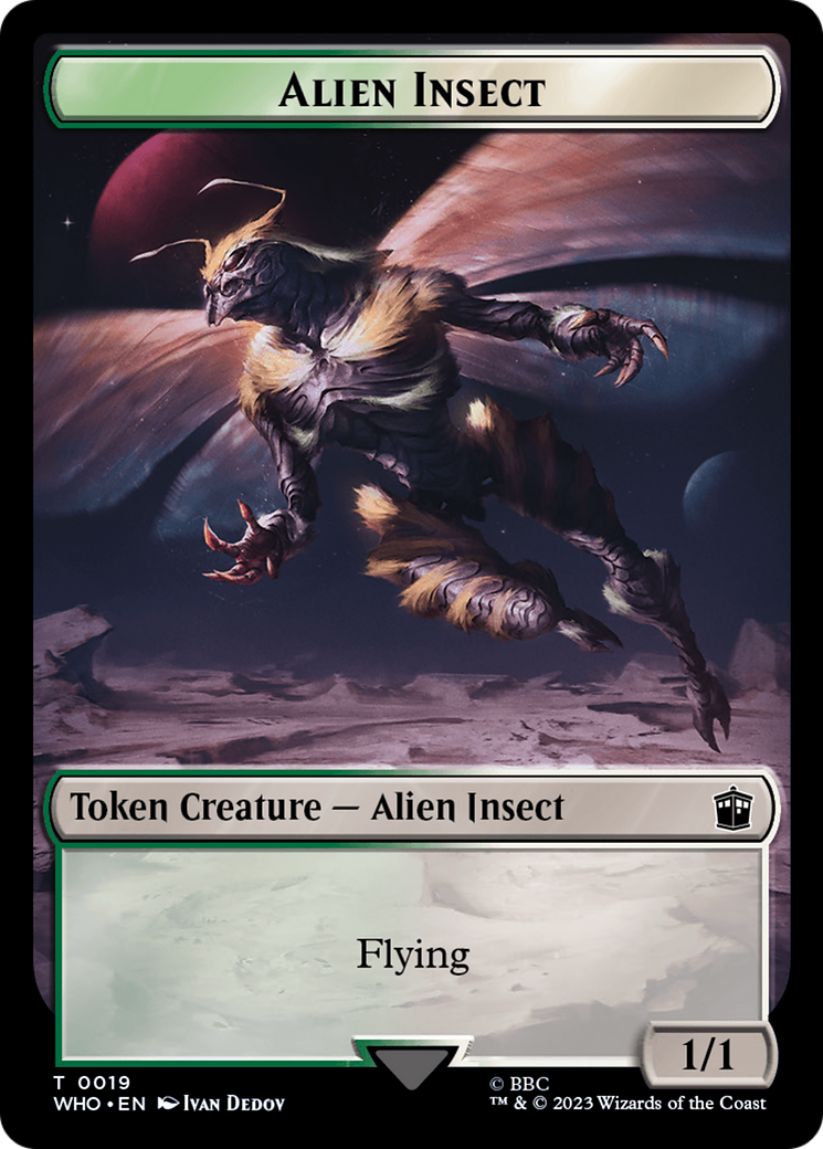 Mutant // Alien Insect Double-Sided Token [Doctor Who Tokens] | Sanctuary Gaming