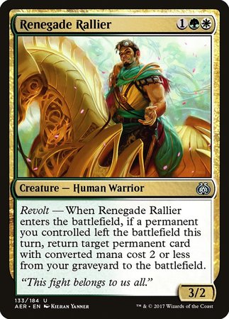 Renegade Rallier [Aether Revolt] | Sanctuary Gaming